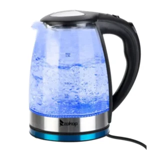 1.8L Glass Electric Kettle | LED Light & Fast Boil 2000W