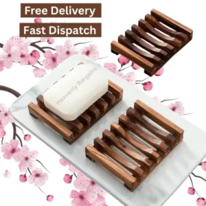 Bamboo Soap Dish | Wooden Holder & Bathroom Tray
